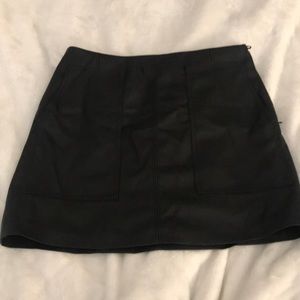 Faux leather skirt